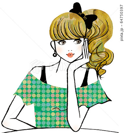 手をつく 座るの写真素材