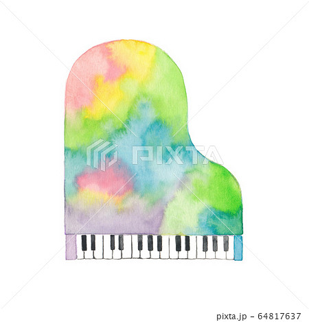 ピアノ イラスト かわいい 鍵盤のイラスト素材