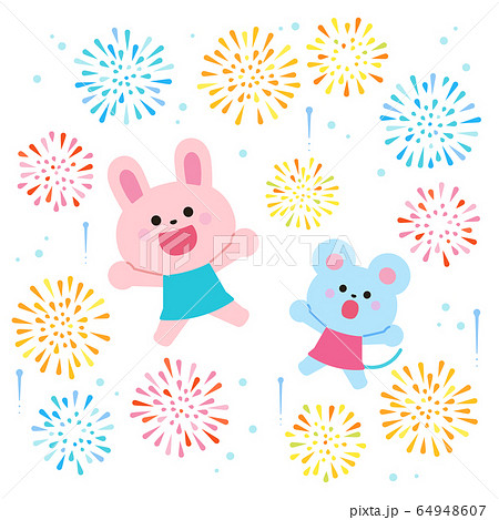 花火 イラスト イベント かわいいのイラスト素材