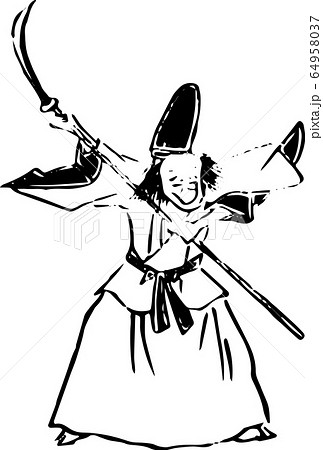 薙刀剣士のイラスト素材 薙刀剣士のイラスト素材