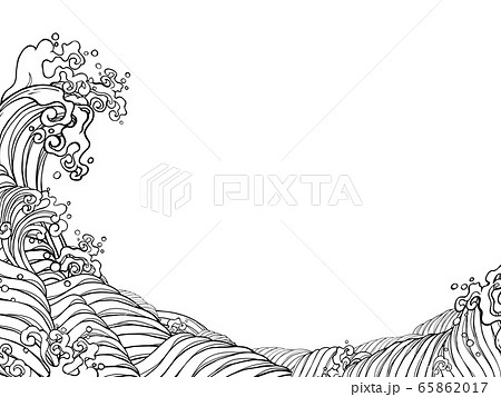 波 線画のイラスト素材 - PIXTA