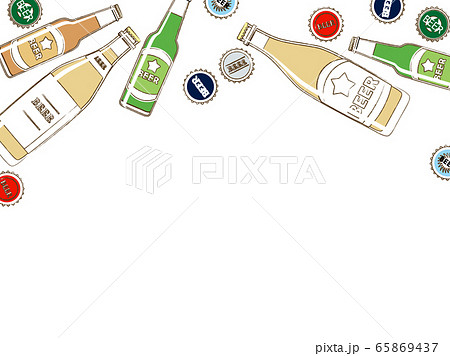 瓶ビールのイラスト素材