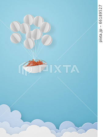 熱気球 気球 空 かわいいのイラスト素材