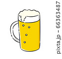 シンプルでかわいいビールのイラスト 手書き風のイラスト素材