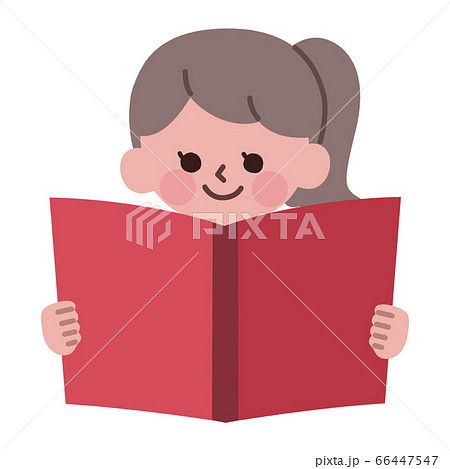 読書 本 読む 女の子のイラスト素材