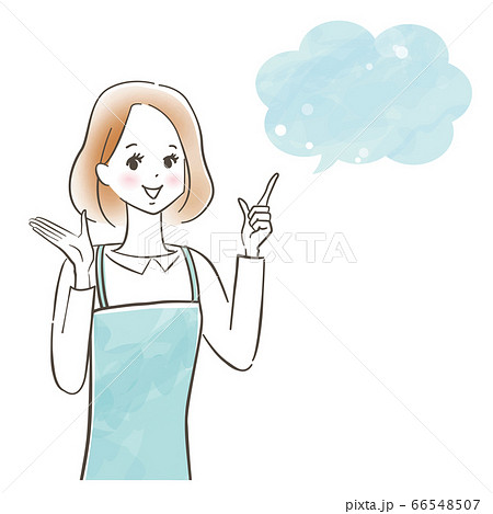 ヒント アイディア 女性 ひらめきのイラスト素材