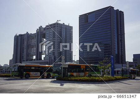 ゆりかもめ 路線 お台場 乗り物の写真素材