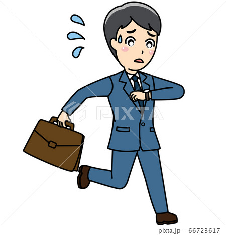 遅刻のイラスト素材