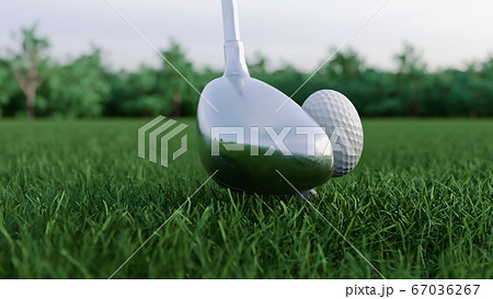 Golf ball with crossed golf clubs 3D render illustration isolated on white  background Stock Photo - Alamy