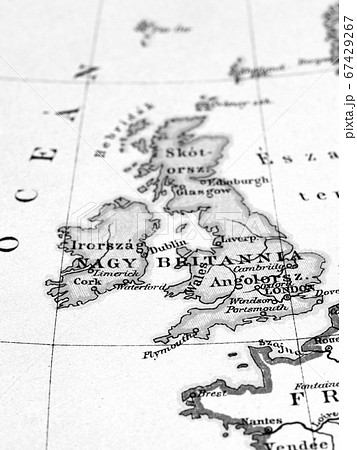 ヨーロッパ 地図 欧州 古地図 アンティークの写真素材