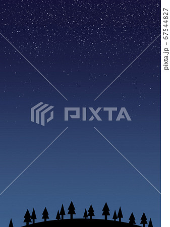 背景 イラスト 月 夜道のイラスト素材 Pixta