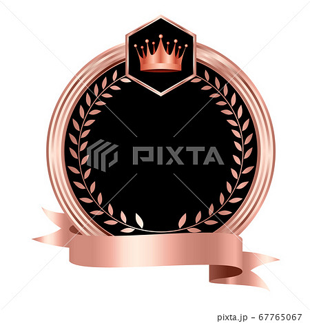 エンブレム　王冠　リボン　アイコン