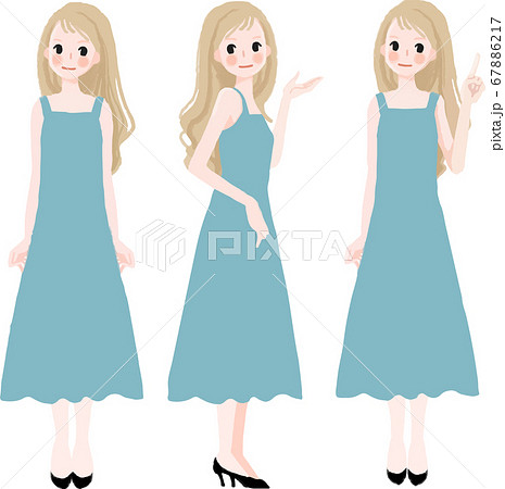 ノースリーブのイラスト素材