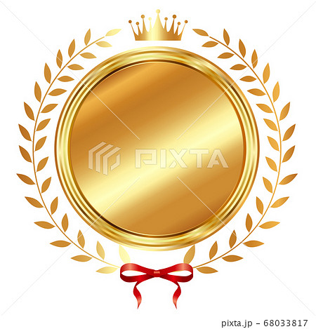 王冠　リボン　金　アイコン