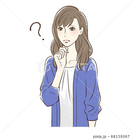 ロングカーディガンのイラスト素材