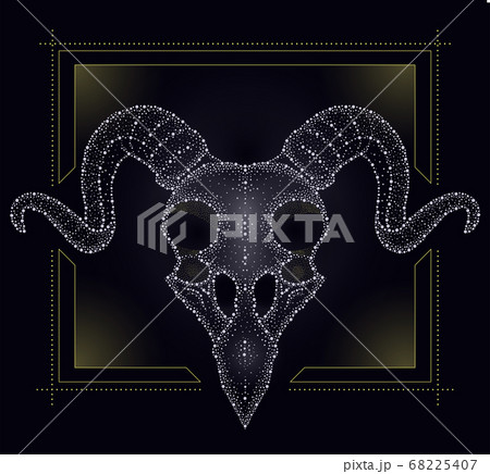 どくろ 髑髏 スカル ベクターのイラスト素材