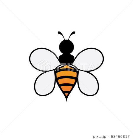 Bee Logo Template Vector Iconのイラスト素材