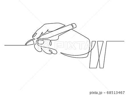 ペンを持つ手のイラスト素材