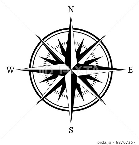 方位磁針のイラスト素材