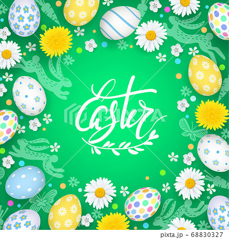 ベクター イースター イースターエッグ デザインのイラスト素材
