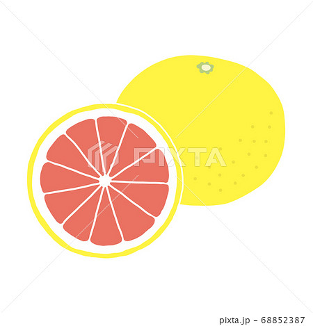 グレープフルーツジュースのイラスト素材