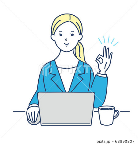 オフィスワークのイラスト素材