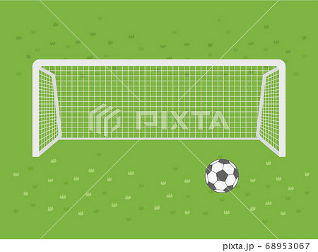 サッカーゴール ゴールポスト ゴールネット ゴールのイラスト素材