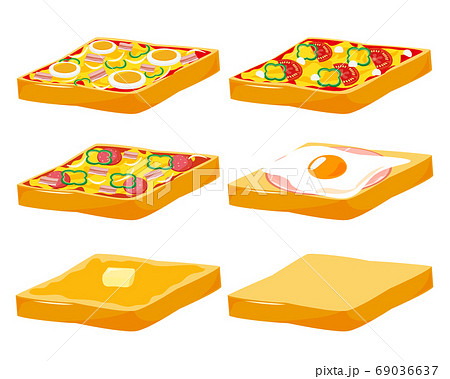 ピザパンのイラスト素材