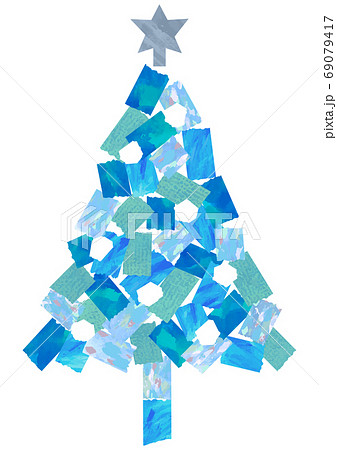 クリスマスツリー 貼り絵 クリスマス アート 12月のイラスト素材 - PIXTA