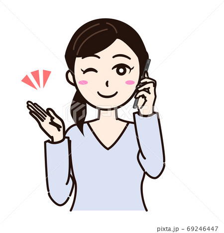 電話をかける人のイラスト素材