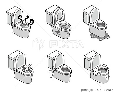 温水洗浄便座のイラスト素材