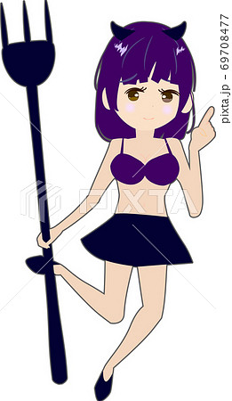 小悪魔 悪魔 女の子 女性のイラスト素材