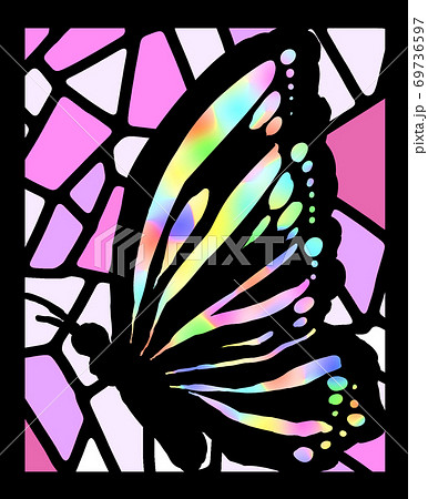 蝶 蝶々 アゲハチョウ ステンドグラスの写真素材 - PIXTA