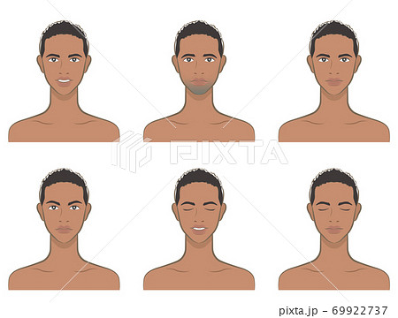 男性 人物 髪型 イケメンのイラスト素材