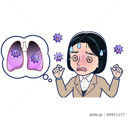 肺がんのイラスト素材