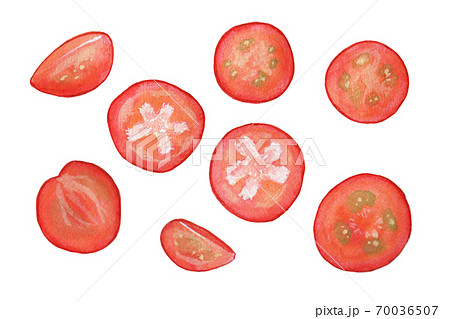 プチトマトのイラスト素材