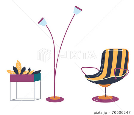 簡単な椅子 ミニマリズムのイラスト素材