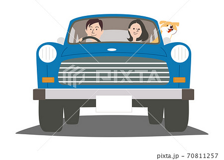 車 イラスト レトロ 自動車のイラスト素材