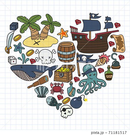 宝の地図のイラスト素材