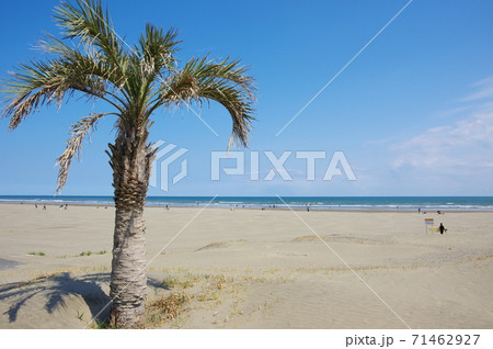 本須賀海水浴場の写真素材