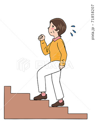 昇降階段のイラスト素材