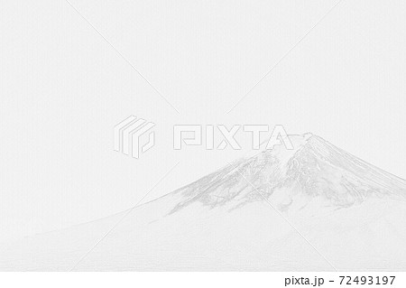 白黒 富士山 モノクロ モノトーンのイラスト素材