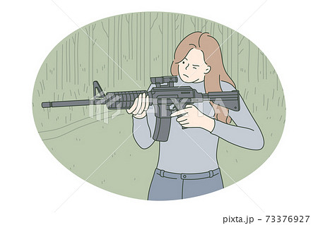 狙撃銃のイラスト素材