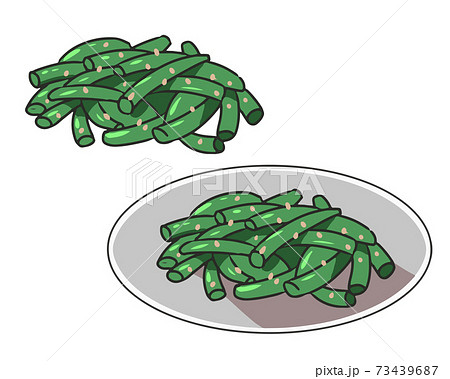 胡麻和えのイラスト素材