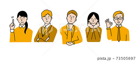 女性 イラスト 頬杖 ポーズの写真素材