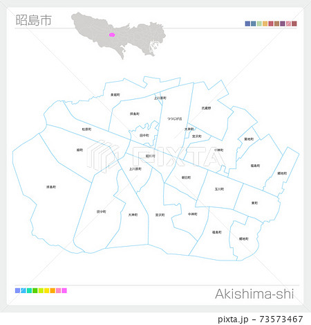 京都市地図のイラスト素材