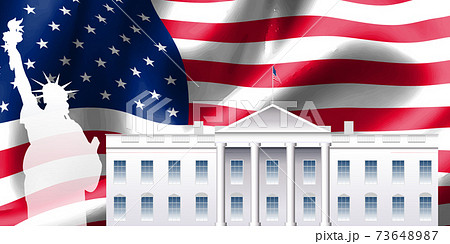 ホワイトハウスのイラスト素材