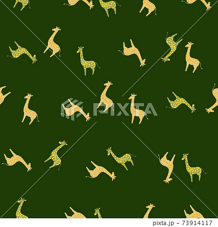 きりん シルエット キリン 麒麟のイラスト素材