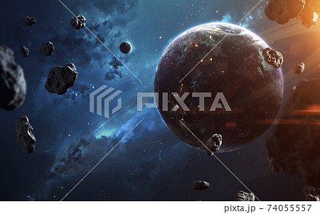 ブラックホール 壁紙の写真素材