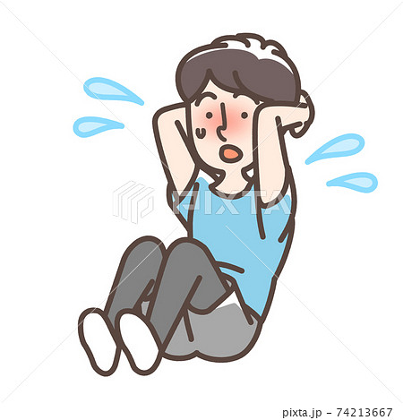 腹筋のイラスト素材